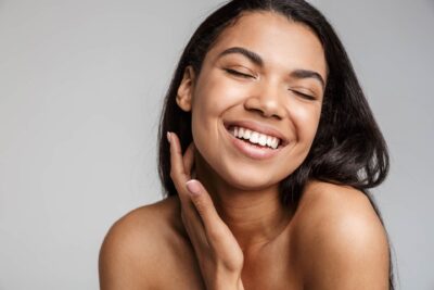 A women smiling