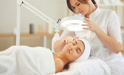 Woman getting a hydrafacial at IFFH Medspa